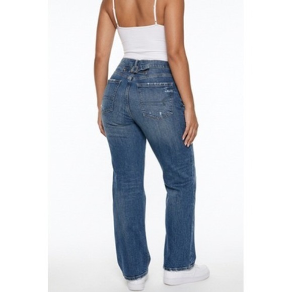 American Eagle Outfitters Denim - American Eagle Ex-Boyfriend Jeans Women 12 Blue High Rise Relaxed Strigid